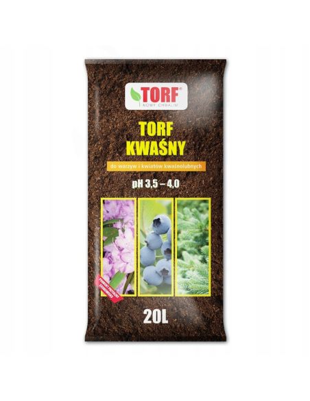 Torf kwaśny Nowy Chwalim 20l, pH 3,5-4,0